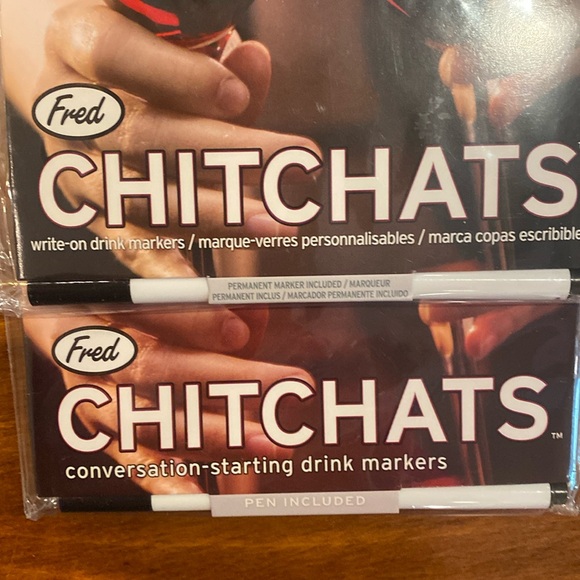 NIP Fred Chit Chats 96 Drink Markers 2 Packages w/ Markers Conversation Starter - Picture 4 of 10